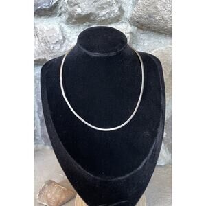 Vintage Italian Sterling Silver Snake Chain Necklace 16” Italy 925 12g